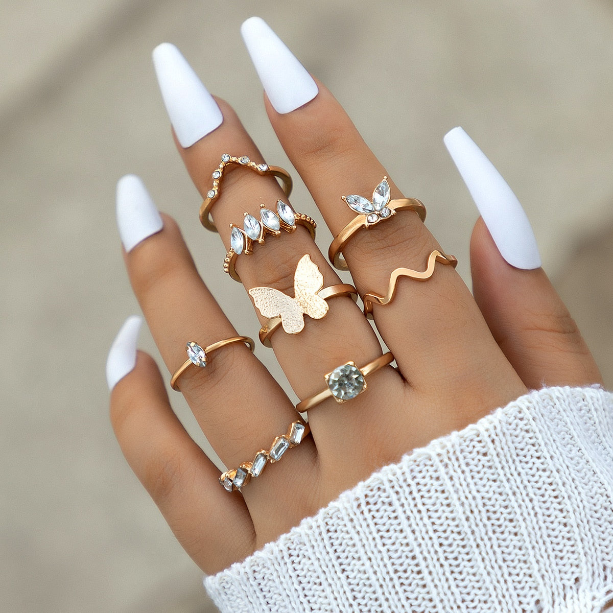 Peris Gems Neo Gothic 14pc Silver Adjustable Rings Set for Women SHEIN Amazon Temu