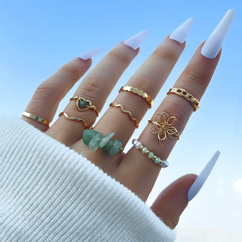 Peris Gems Neo Gothic 14pc Silver Adjustable Rings Set for Women SHEIN Amazon Temu