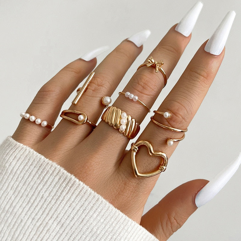 Peris Gems Neo Gothic 14pc Silver Adjustable Rings Set for Women SHEIN Amazon Temu