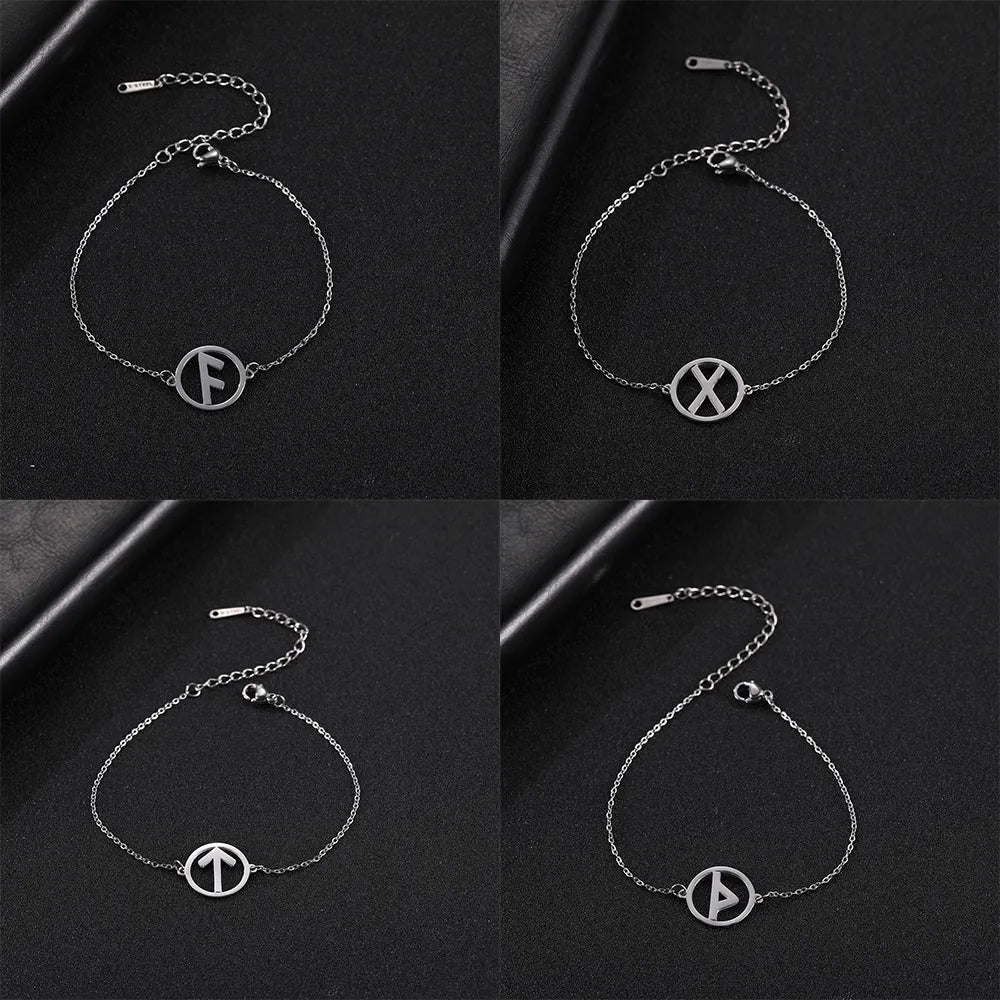Peris Gems Nordic Viking Rune Charm Stainless Bracelets Unisex SHEIN Amazon Temu