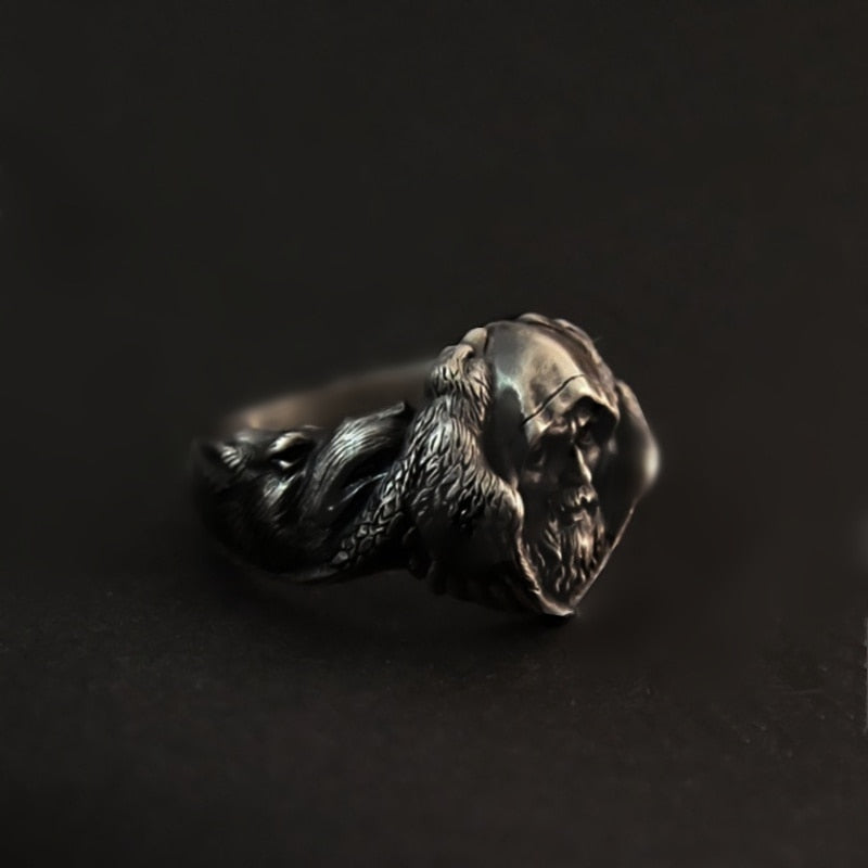 Peris Gems Norse Mythology Odin Rings Unisex | Stainless Steel Norse Mythology Odin Silver Rings Unisex | Stainless Steel SHEIN Amazon Temu