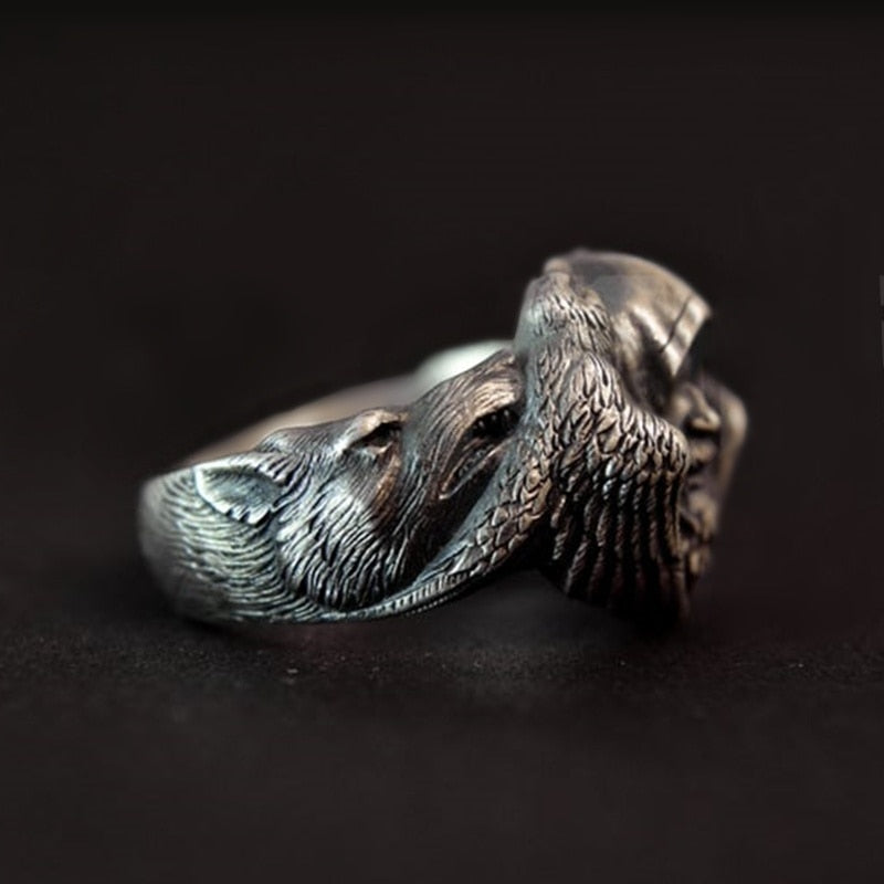 Peris Gems Norse Mythology Odin Rings Unisex | Stainless Steel Norse Mythology Odin Silver Rings Unisex | Stainless Steel SHEIN Amazon Temu