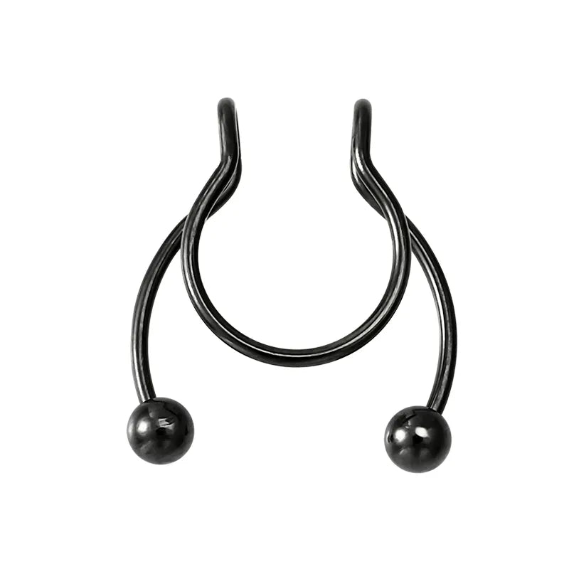 Peris Gems NS13030BK Magnetic Horeshoe Septum Fake Nose Ring Non-Piercing SHEIN Amazon Temu