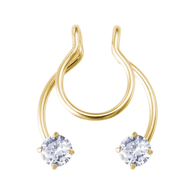 Peris Gems NS13033GD Magnetic Horeshoe Septum Fake Nose Ring Non-Piercing SHEIN Amazon Temu