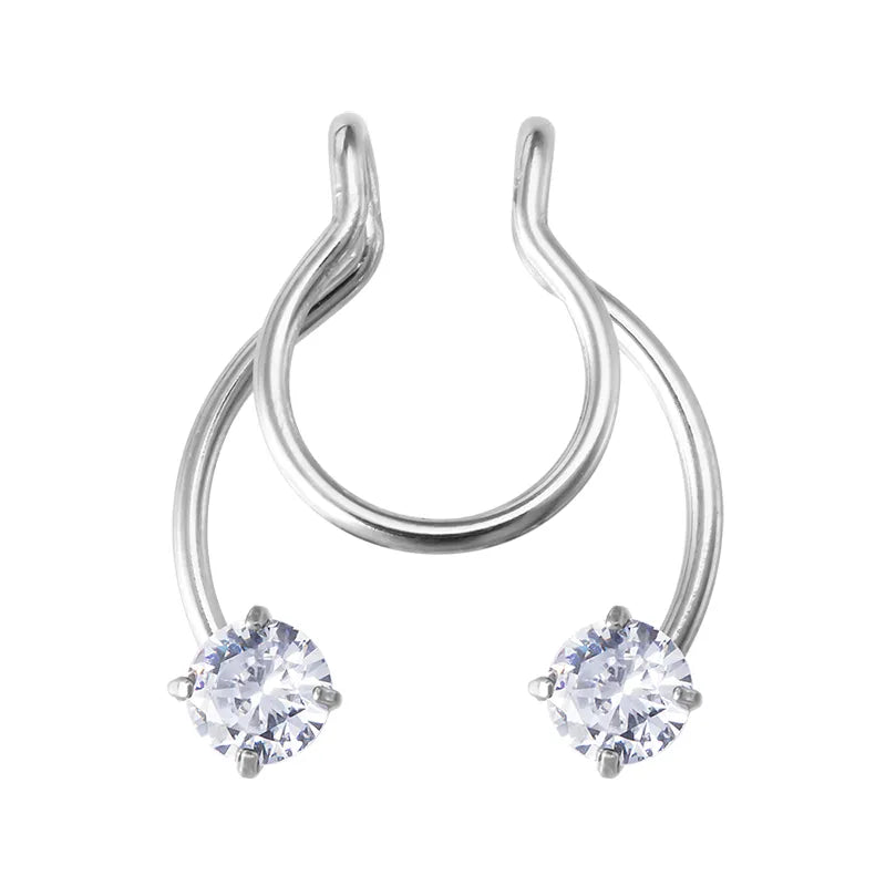 Peris Gems NS13033SL Magnetic Horeshoe Septum Fake Nose Ring Non-Piercing SHEIN Amazon Temu