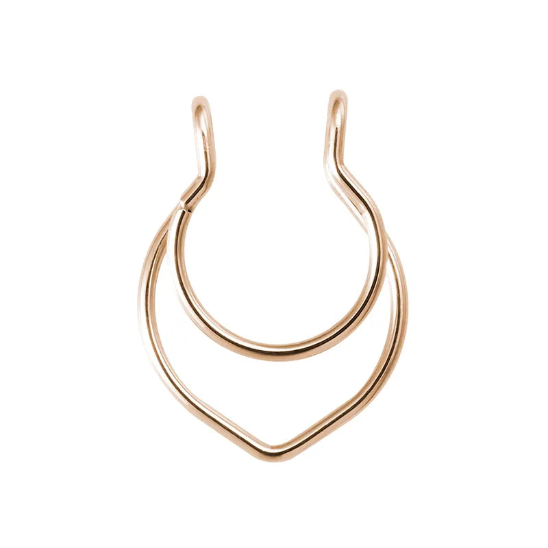 Peris Gems NS13034RG Magnetic Horeshoe Septum Fake Nose Ring Non-Piercing SHEIN Amazon Temu