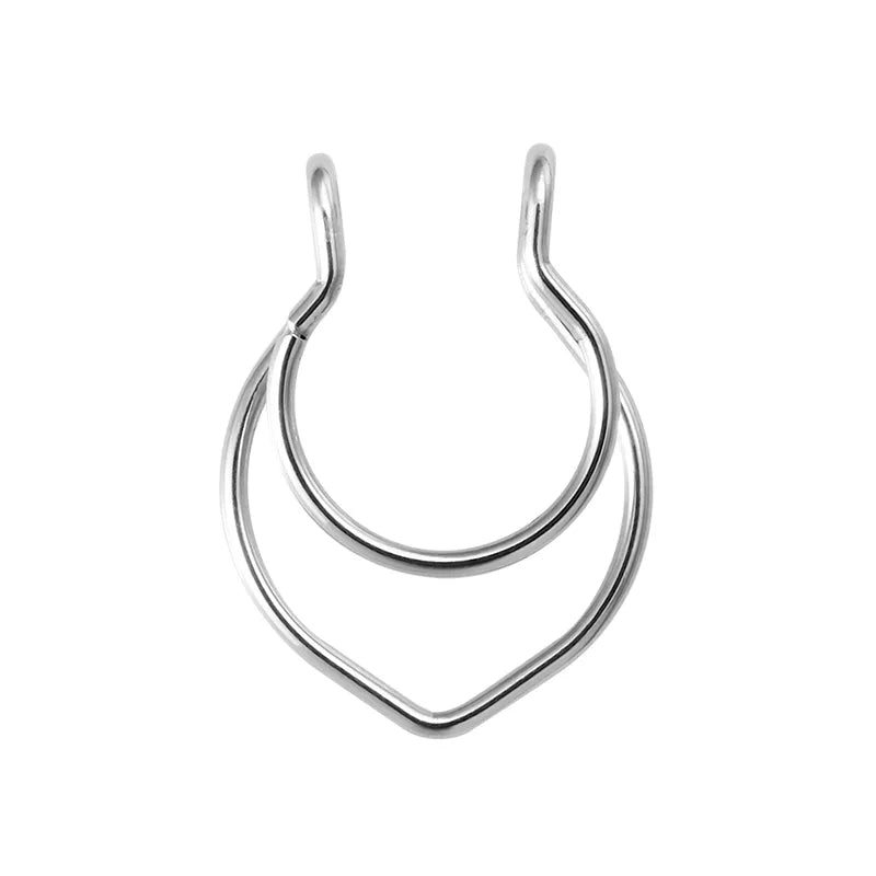 Peris Gems NS13034SL Magnetic Horeshoe Septum Fake Nose Ring Non-Piercing SHEIN Amazon Temu