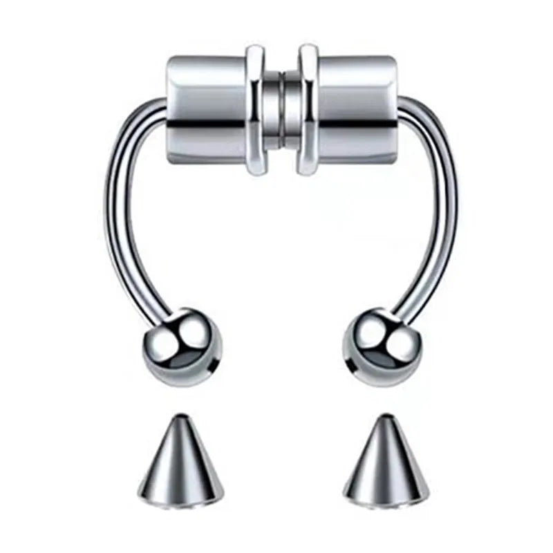 Peris Gems NS13040SL Magnetic Horeshoe Septum Fake Nose Ring Non-Piercing SHEIN Amazon Temu