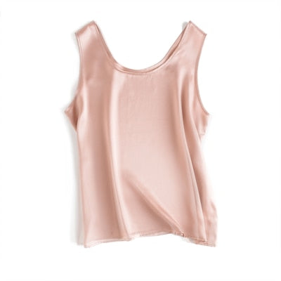 Peris Gems Nude Pink / S Sleeveless Satin Tank Top Shirt for Women | Cozy Silk Chic Vest Sleeveless Satin Tank Top Shirt for Women | Silk Chic Vest SHEIN Amazon Temu