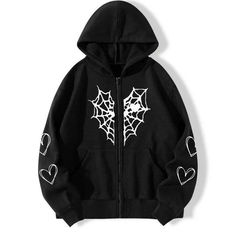 Peris Gems nz650-black / S Oversized Goth Y2K Diamond Hooded Grunge Jackets Unisex SHEIN Amazon Temu