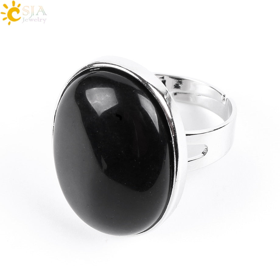 Peris Gems Obsidian Quartz Tiger Eye Lapis Obsidian Rings Unisex SHEIN Amazon Temu