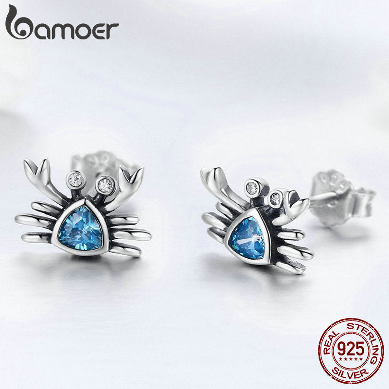 Peris Gems Ocean Blue Small Crab Stud Earrings for Women SHEIN Amazon Temu