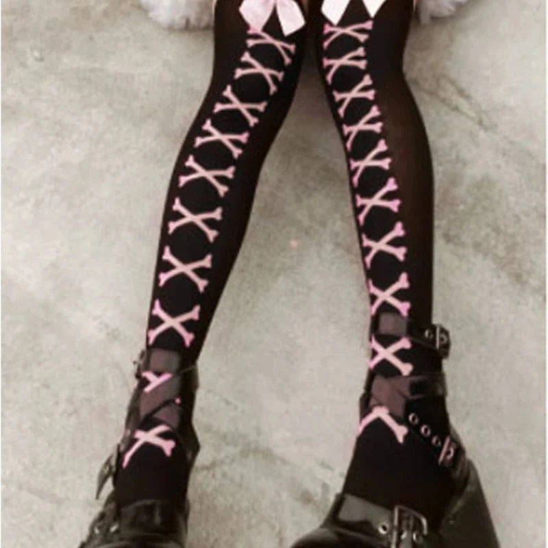 Peris Gems One Size / Stockings 1 New Hot Girl Bone Bow Socks Streetwear Girls Black Sweet Cute Pink Y2K Harajuku Lolita Fishnet Stockings Thigh High Stockings New Hot Girl Bone Bow Socks Streetwear Girls Black Sweet Cute Pink Y2K Harajuku Lolita Fishnet Stockings Thigh High Stockings SHEIN Amazon Temu