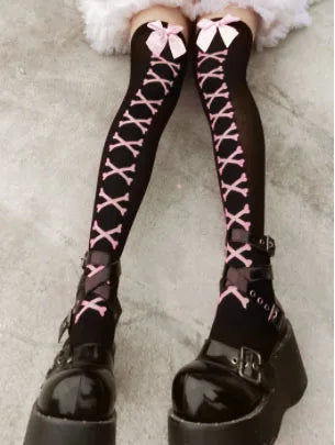 Peris Gems One Size / Stockings 1 New Hot Girl Bone Bow Socks Streetwear Girls Black Sweet Cute Pink Y2K Harajuku Lolita Fishnet Stockings Thigh High Stockings New Hot Girl Bone Bow Socks Streetwear Girls Black Sweet Cute Pink Y2K Harajuku Lolita Fishnet Stockings Thigh High Stockings SHEIN Amazon Temu
