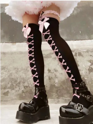 Peris Gems One Size / Stockings 1 New Hot Girl Bone Bow Socks Streetwear Girls Black Sweet Cute Pink Y2K Harajuku Lolita Fishnet Stockings Thigh High Stockings New Hot Girl Bone Bow Socks Streetwear Girls Black Sweet Cute Pink Y2K Harajuku Lolita Fishnet Stockings Thigh High Stockings SHEIN Amazon Temu