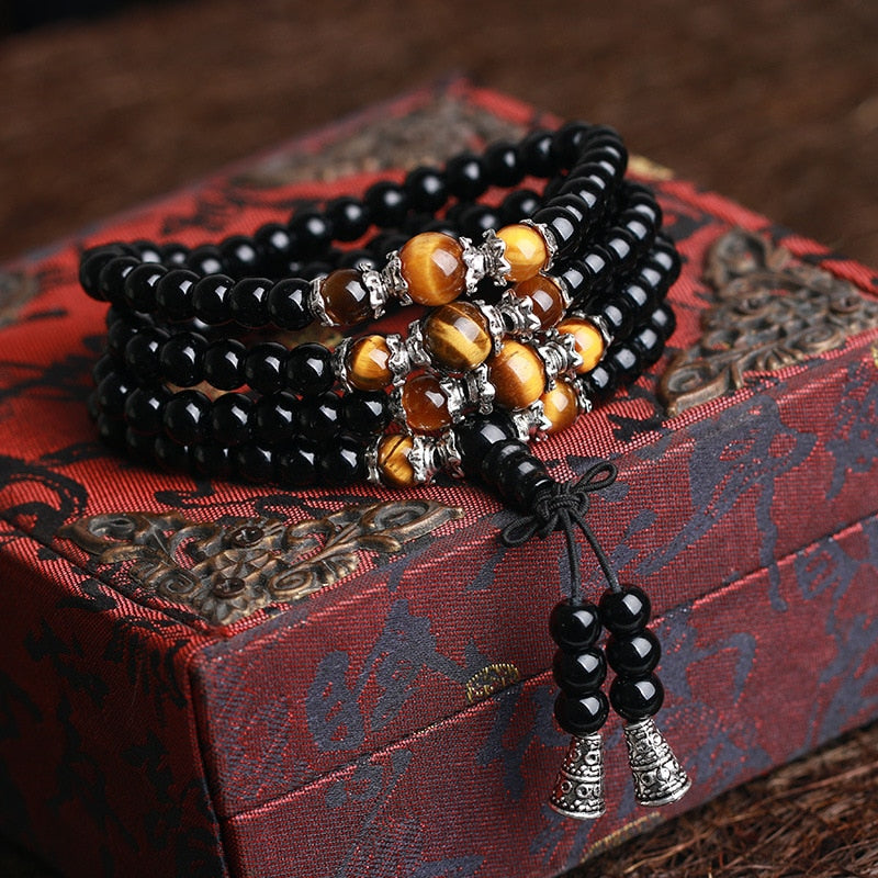 Peris Gems Onyx Tiger Black Eye Bracelets Unisex | Tibetan Buddha Stone Bracelets for Men and Women SHEIN Amazon Temu