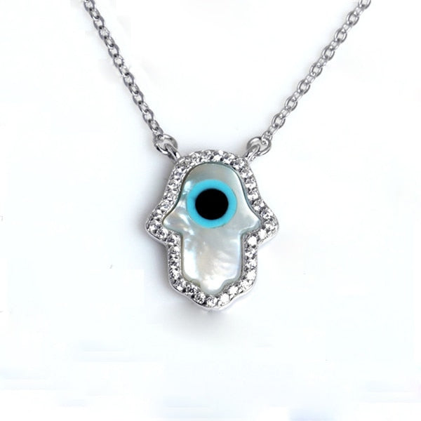 Peris Gems Opal Hamsa Hand of Fatima Pendant Necklace Unisex | Sterling Silver Opal Hamsa Hand of Fatima Pendant Necklace Unisex SHEIN Amazon Temu
