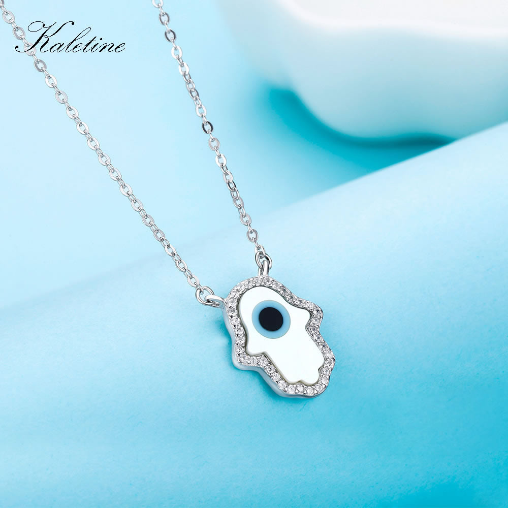 Peris Gems Opal Hamsa Hand of Fatima Pendant Necklace Unisex | Sterling Silver Opal Hamsa Hand of Fatima Pendant Necklace Unisex SHEIN Amazon Temu