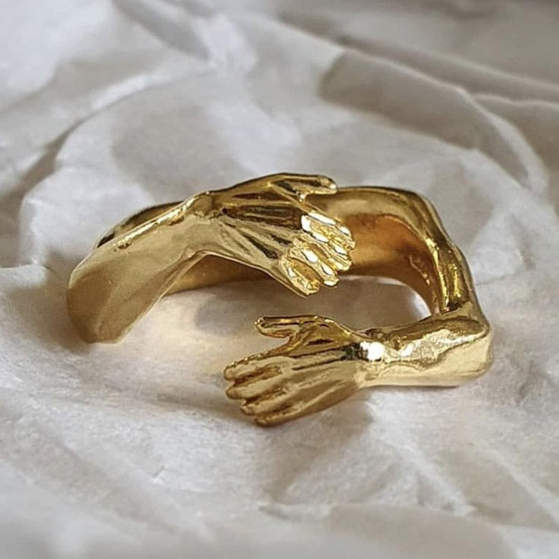 Peris Gems Open Hugging Hands Adjustable Rings Unisex SHEIN Amazon Temu