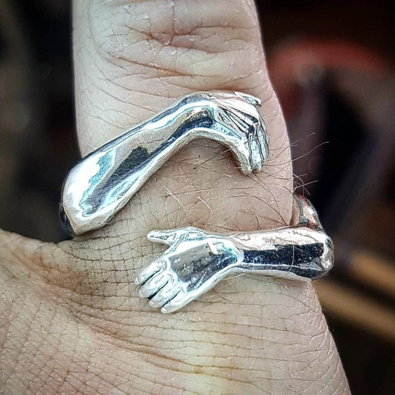 Peris Gems Open Hugging Hands Adjustable Rings Unisex SHEIN Amazon Temu