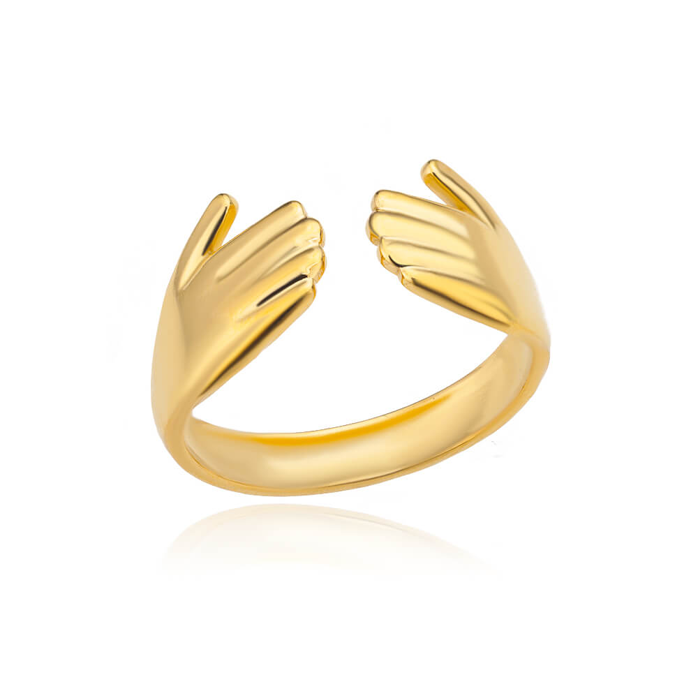 Peris Gems Open Hugging Hands Adjustable Rings Unisex SHEIN Amazon Temu