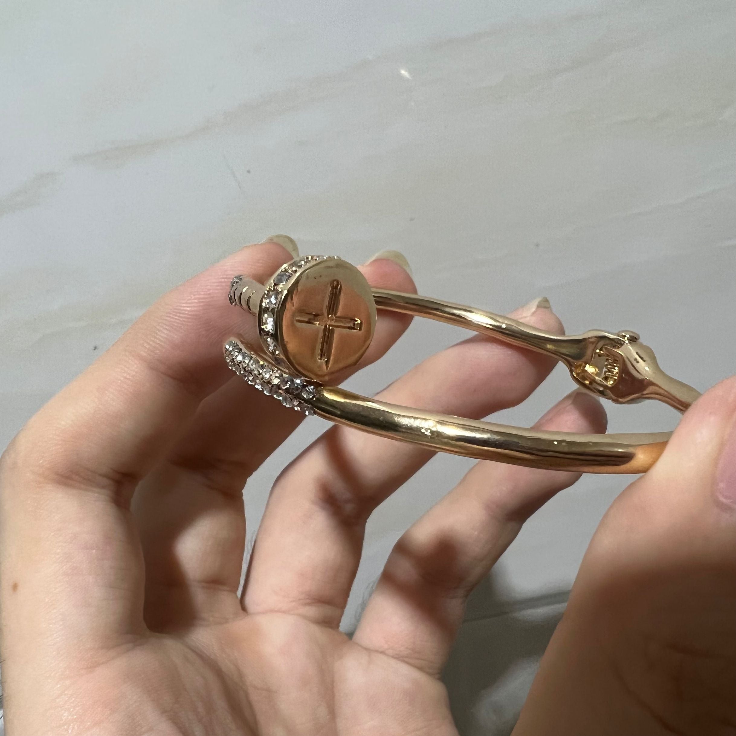 Peris Gems Open Spring Diamond Bracelet Unisex | Gold Bracelet SHEIN Amazon Temu