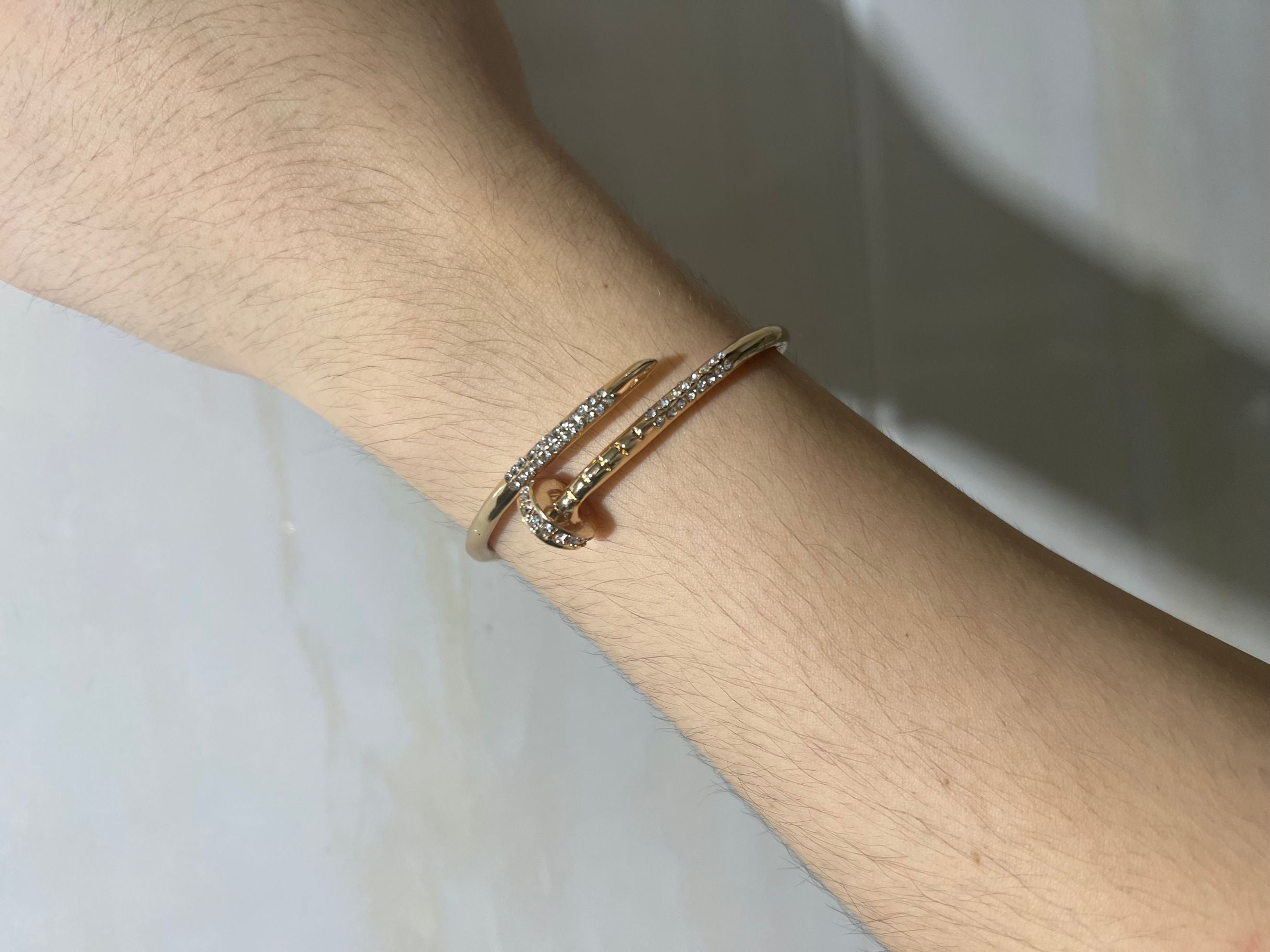 Peris Gems Open Spring Diamond Bracelet Unisex | Gold Bracelet SHEIN Amazon Temu