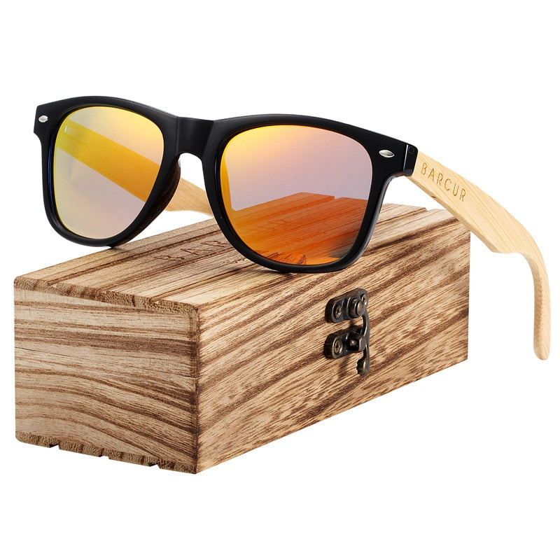 Peris Gems Orange Handmade Bamboo Polarized Sunglasses for Men SHEIN Amazon Temu