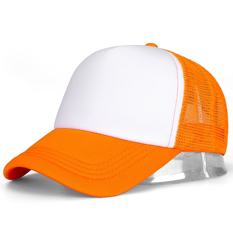 Peris Gems Orange White / 54cm-60cm Casual Plain Mesh Baseball Cap Unisex | Adjustable Snapback Hats Casual Plain Mesh Baseball Cap Unisex | Adjustable Hats SHEIN Amazon Temu