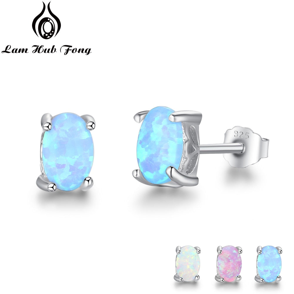 Peris Gems Oval Opal Silver Stud Earrings for Women | 925 Sterling Silver 4mm Moonstone Oval Opal Silver Stud Earrings for Women | 925 Sterling SHEIN Amazon Temu