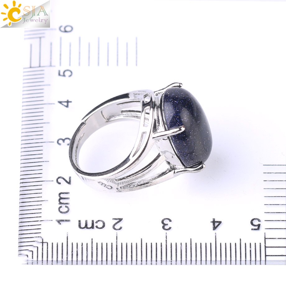 Peris Gems Oval Rieke Egg Shaped Natural Stone Adjustable Rings for Women Oval Rieke Egg Shaped Natural Stone Adjustable Rings Women SHEIN Amazon Temu