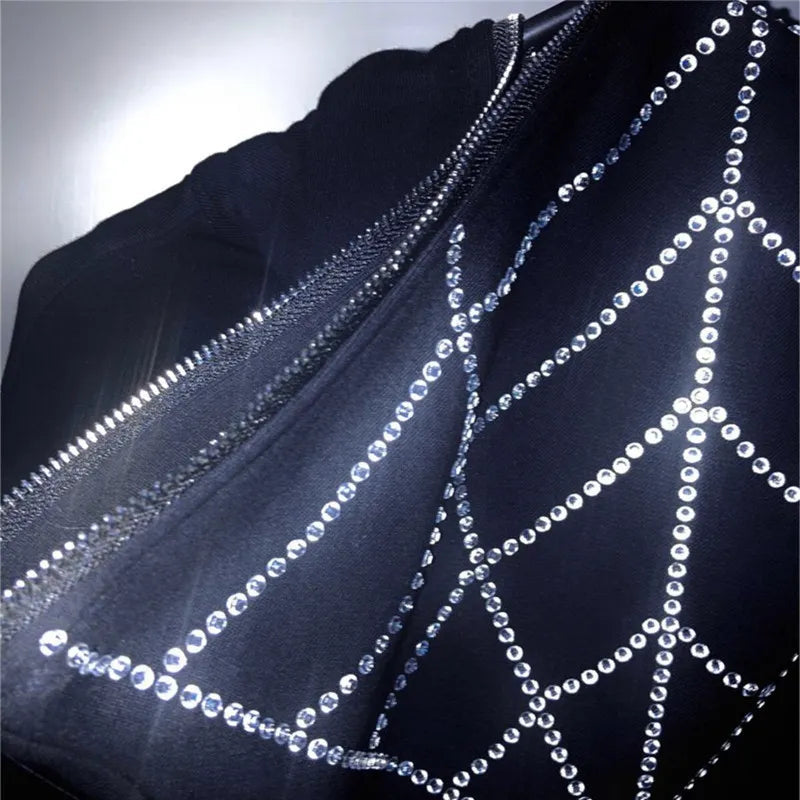 Peris Gems Oversized Goth Y2K Diamond Hooded Grunge Jackets Unisex SHEIN Amazon Temu