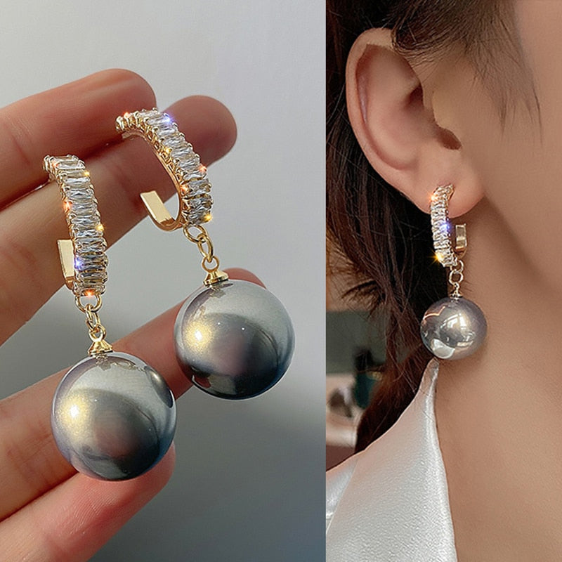 Peris Gems Oversized Pearl Drop Earrings for Women | Gold Dangle Earrings SHEIN Amazon Temu