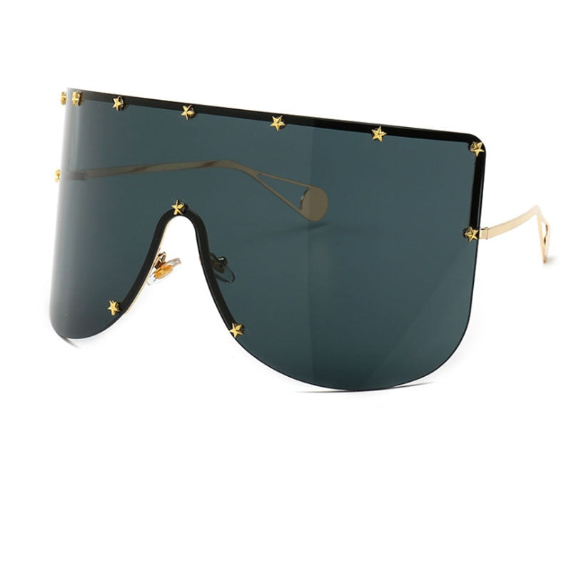 Peris Gems Oversized Shield Sunglasses Unisex | Large Blocky Rimless Sunglasses Oversized Shield Sunglasses Unisex | Large Blocky Sunglasses SHEIN Amazon Temu