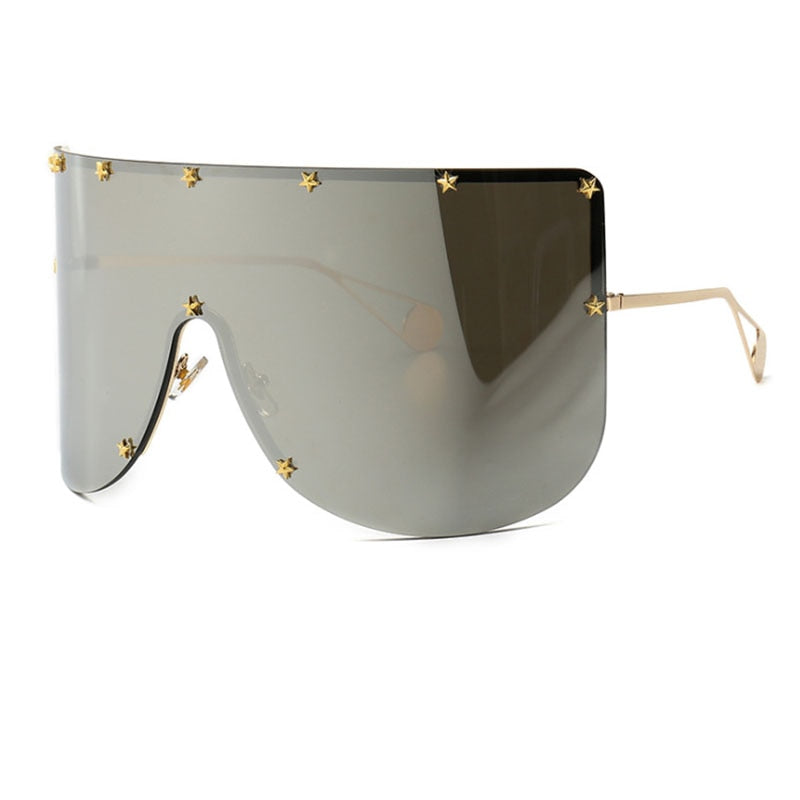 Peris Gems Oversized Shield Sunglasses Unisex | Large Blocky Rimless Sunglasses Oversized Shield Sunglasses Unisex | Large Blocky Sunglasses SHEIN Amazon Temu