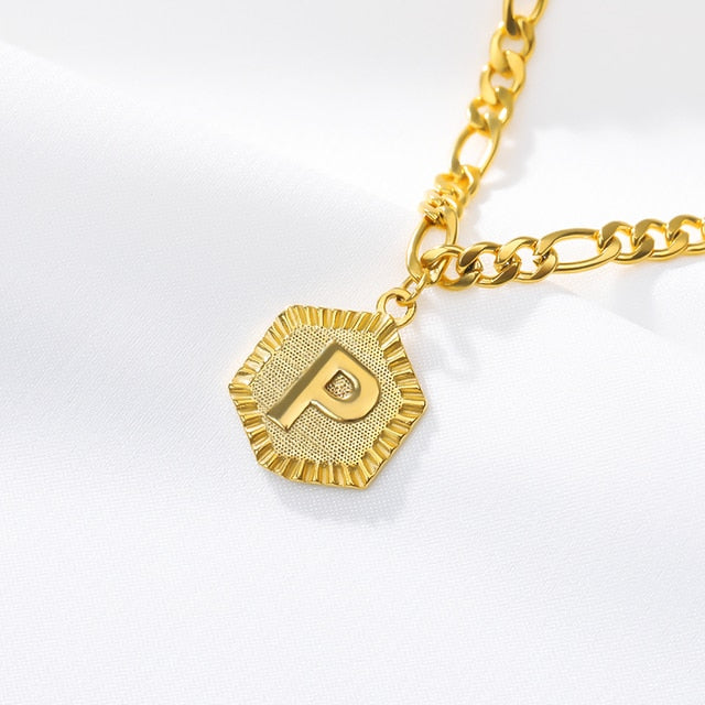 Peris Gems P Dainty A-Z Letter Hexagon Anklets Unisex | Gold Initial Letter Leg Chain Dainty A-Z Letter Hexagon Anklets Unisex Gold Initial Letter SHEIN Amazon Temu