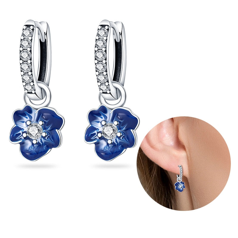 Peris Gems PAE008 Round Zirconia Pave Earrings for Women | 925 Sterling Silver Dangle Earrings Round Zirconia Pave Earrings for Women | 925 Sterling Silver SHEIN Amazon Temu