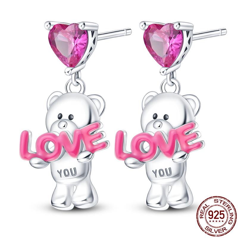 Peris Gems PAE043 Round Zirconia Pave Earrings for Women | 925 Sterling Silver Dangle Earrings Round Zirconia Pave Earrings for Women | 925 Sterling Silver SHEIN Amazon Temu
