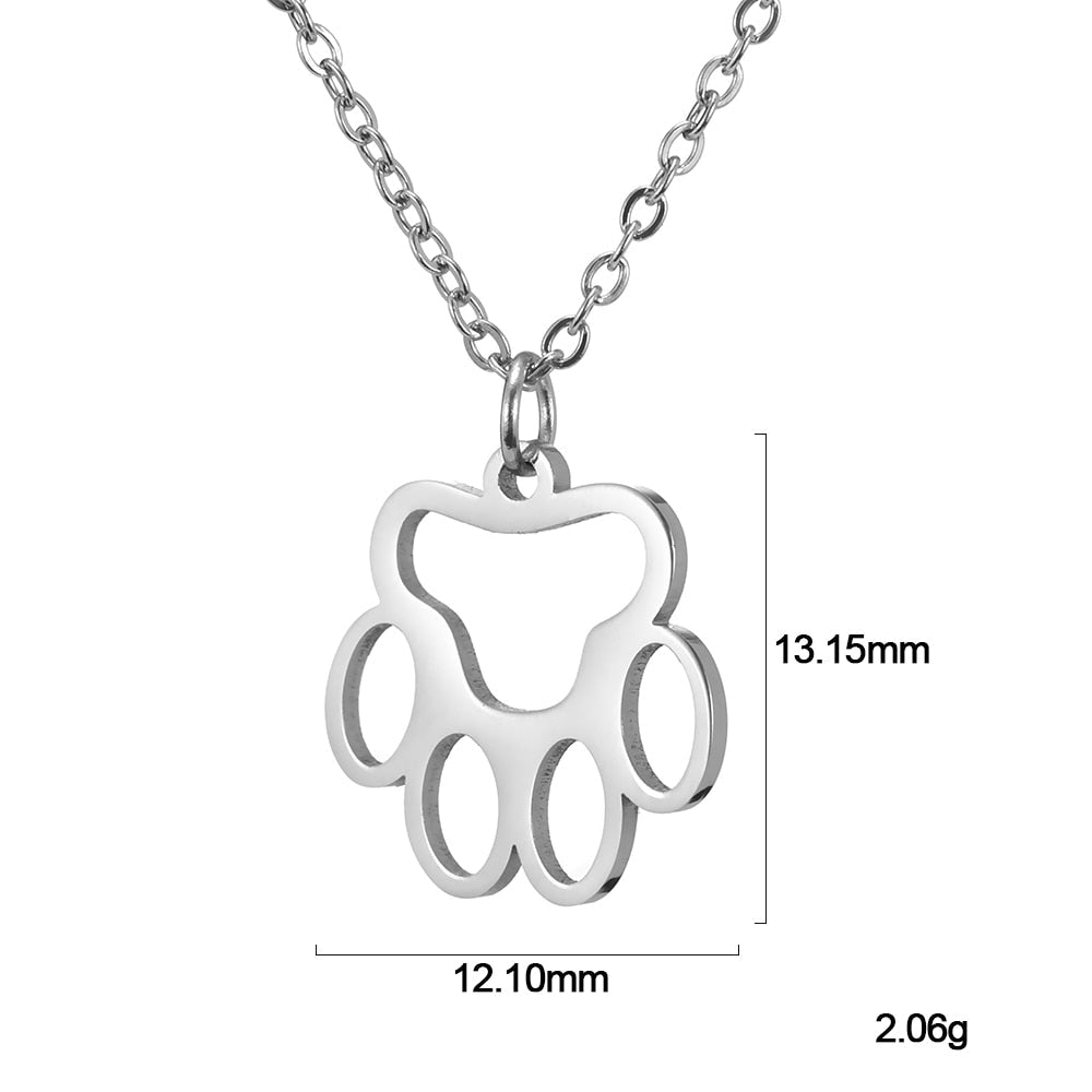Peris Gems Paw / 50cm Stainless Dog Shaped Pendant Necklace for Women SHEIN Amazon Temu