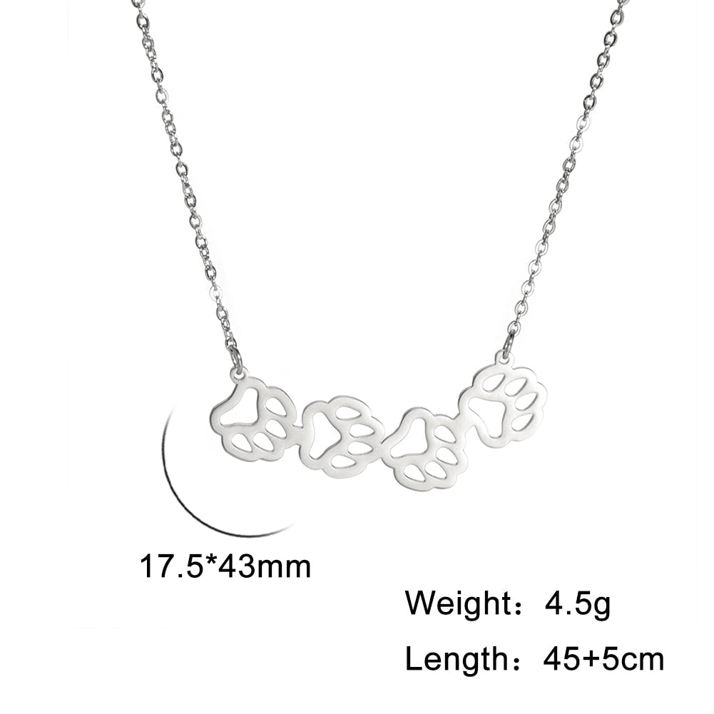 Peris Gems Paws / 50cm Stainless Dog Shaped Pendant Necklace for Women SHEIN Amazon Temu
