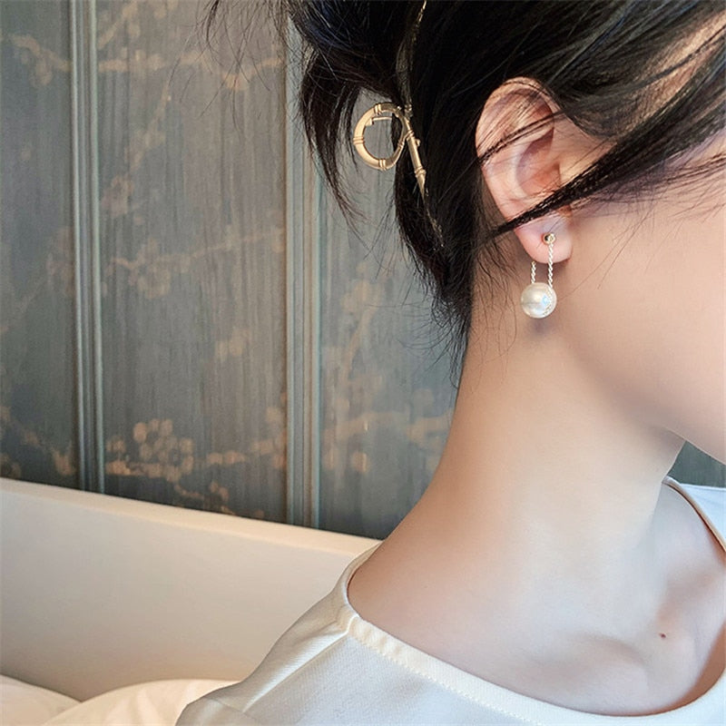 Peris Gems Pearl Gold Rectangular Hoop Earrings for Women | Geometric Earrings SHEIN Amazon Temu