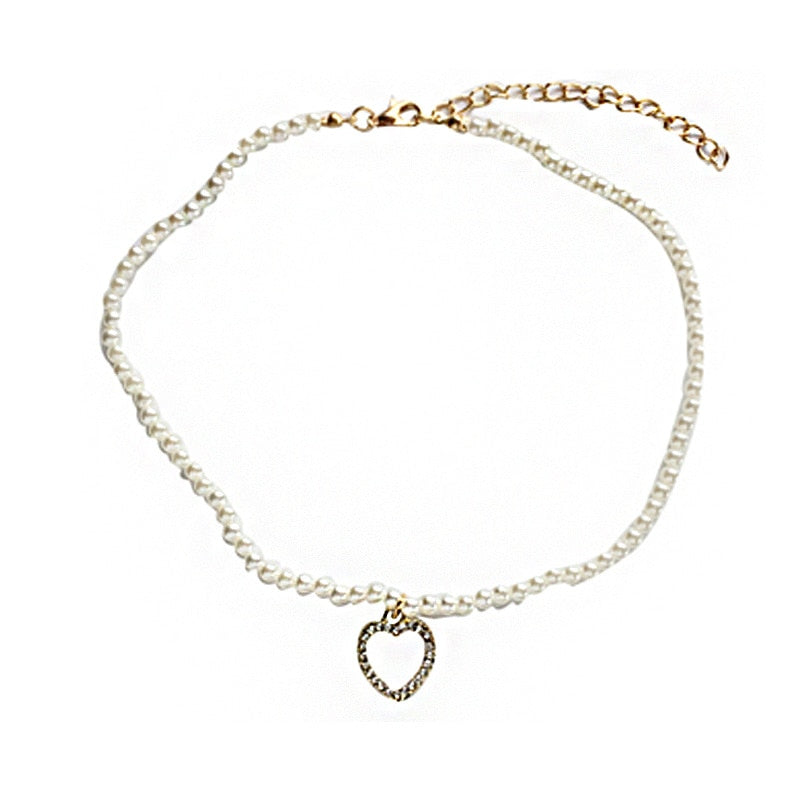 Peris Gems Pearl Heart Necklace for Women | Gold Heart Choker SHEIN Amazon Temu