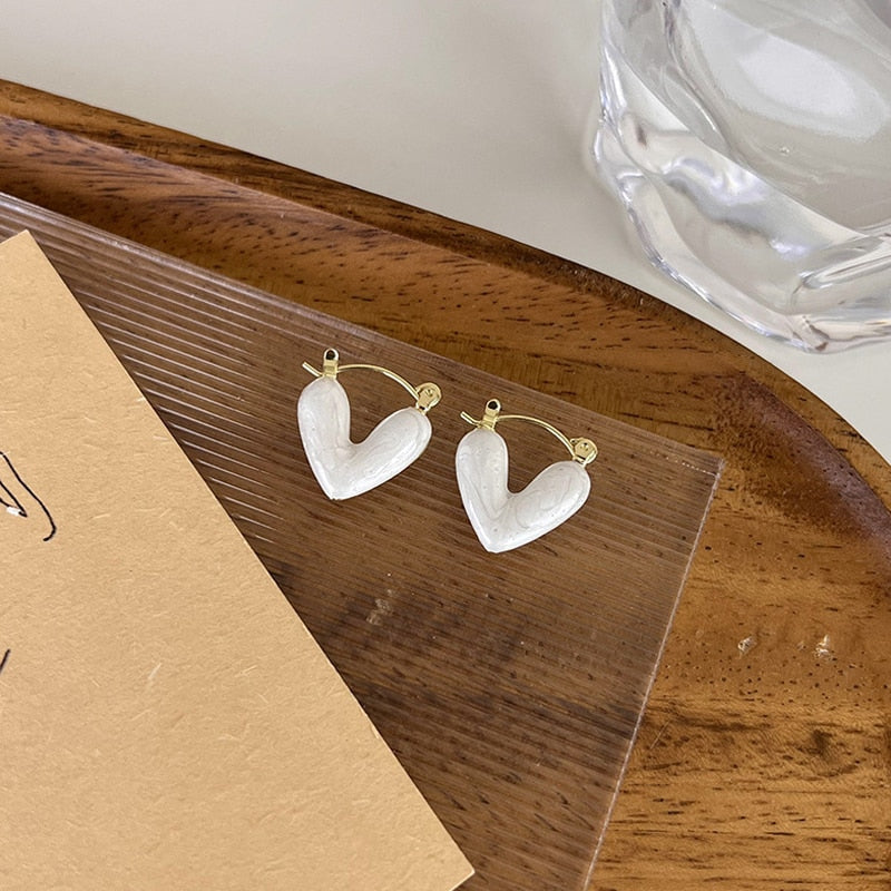 Peris Gems Pearl Heart Stud Earrings for Women | Gold Love Dangle Earrings Pearl Heart Stud Earrings for Women Gold Love Dangle Earring SHEIN Amazon Temu
