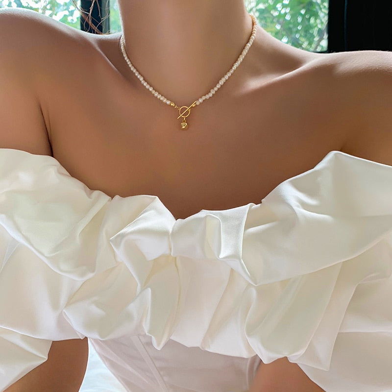 Peris Gems Pearl Natural Pearl 18K Gold OT Choker Necklace for Women SHEIN Amazon Temu