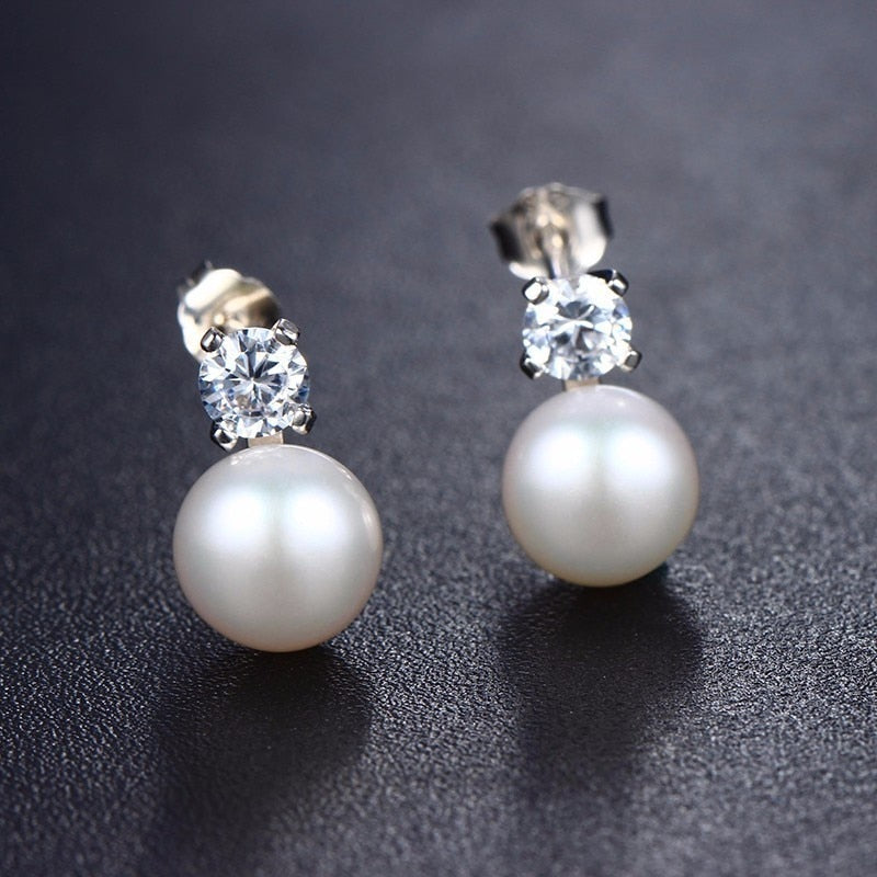 Peris Gems Pearl Stud Earrings for Women | Diamond Pearl Earrings for Women SHEIN Amazon Temu