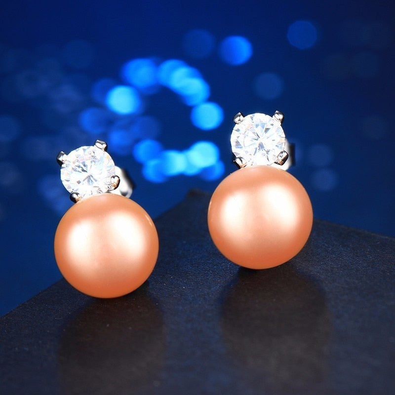 Peris Gems Pearl Stud Earrings for Women | Diamond Pearl Earrings for Women SHEIN Amazon Temu