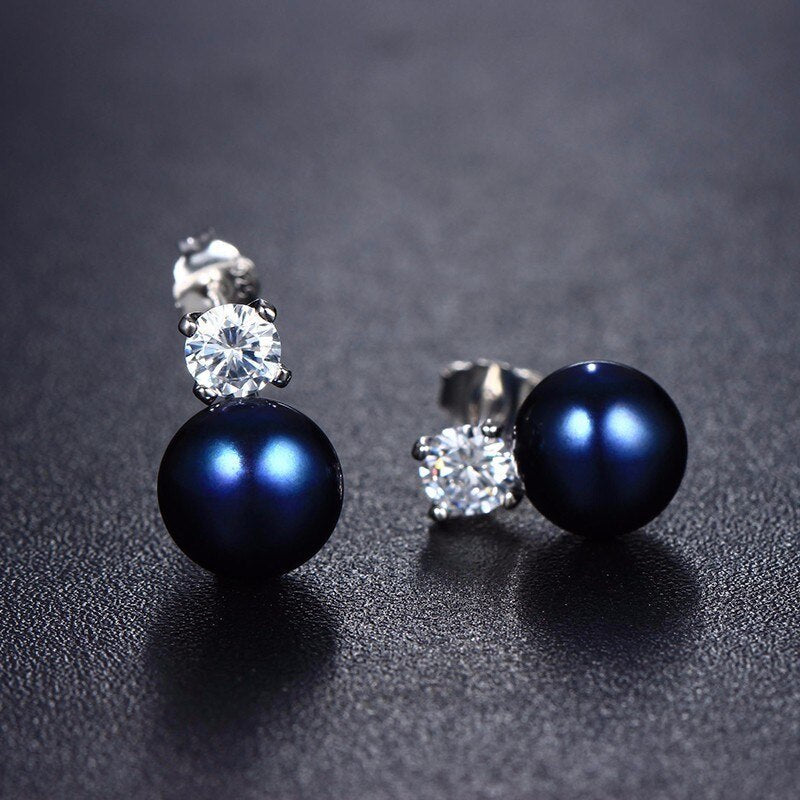 Peris Gems Pearl Stud Earrings for Women | Diamond Pearl Earrings for Women SHEIN Amazon Temu