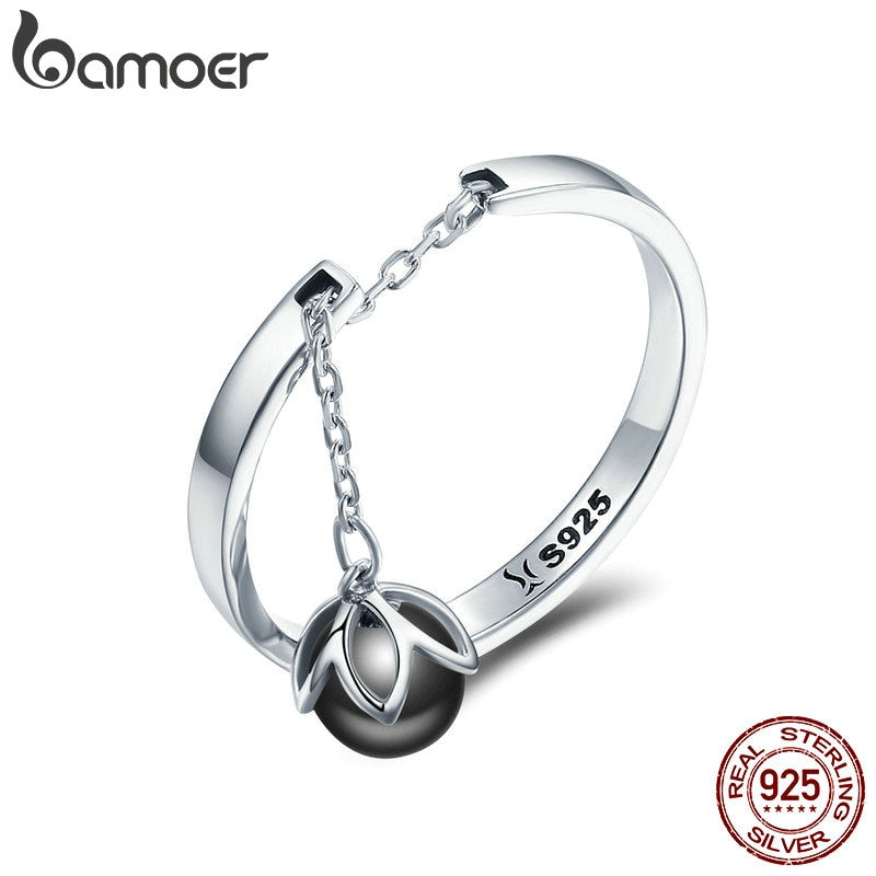 Peris Gems Pearl Tassel Ring for Women | Sterling Silver Open Ring SHEIN Amazon Temu