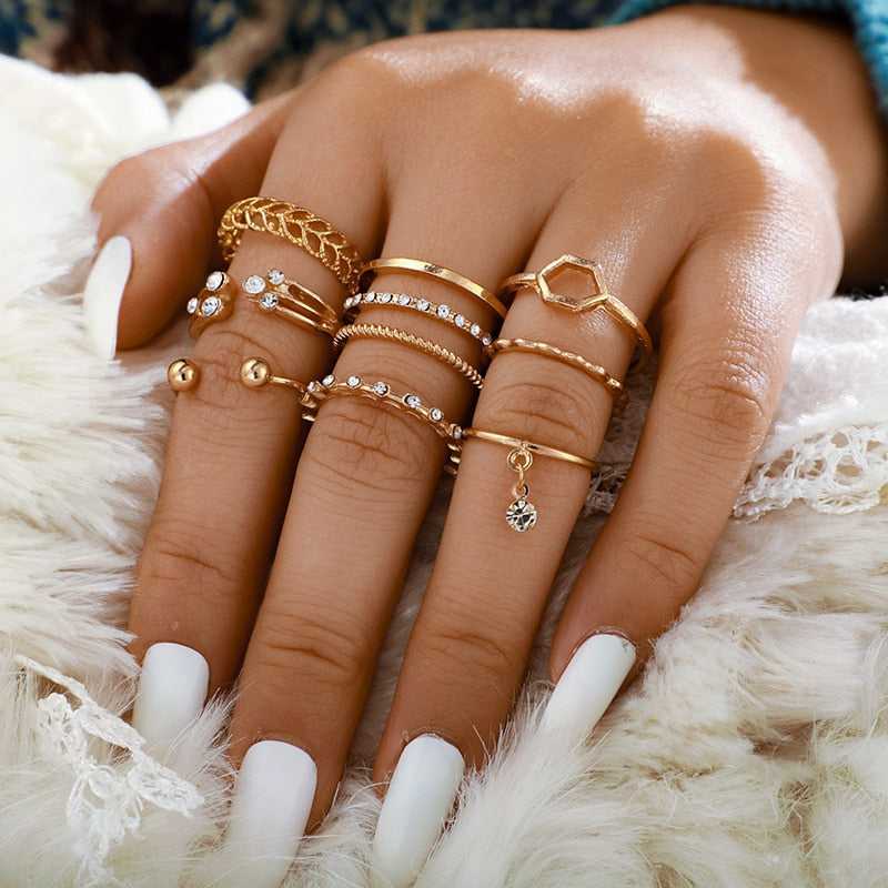 Peris Gems Pearl Wave Flower Rings Set for Women | Gold Butterfly Rings SHEIN Amazon Temu