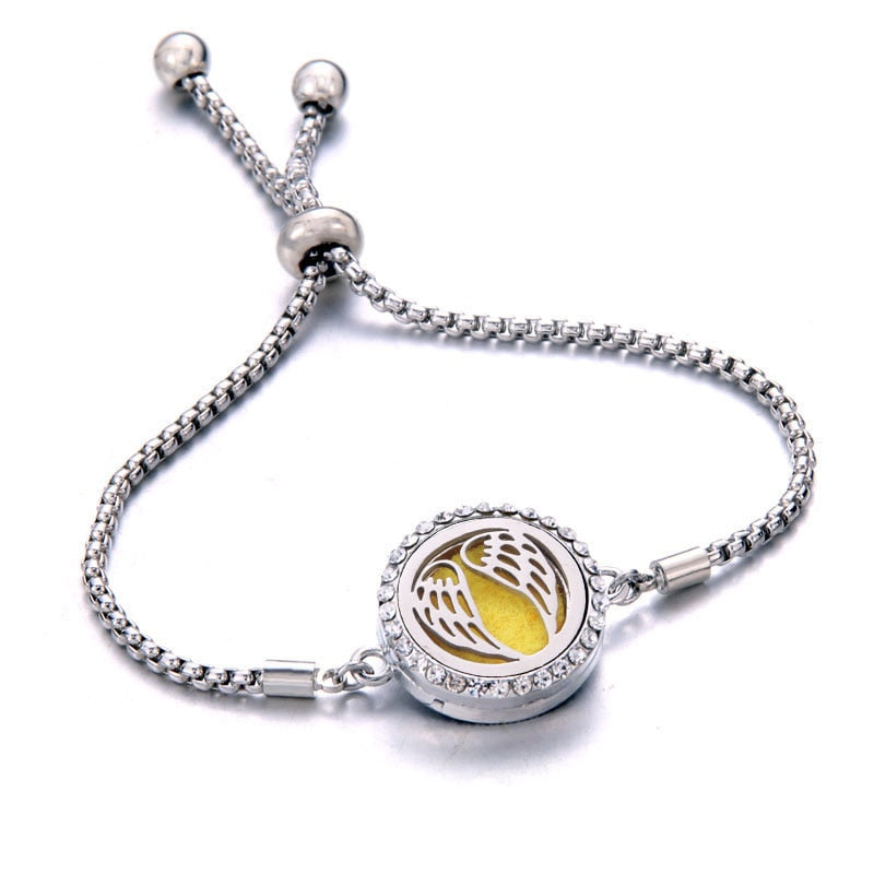 Peris Gems Perfume Essential Diffuser Locket Bracelet | Adjustable Bangle Bracelets SHEIN Amazon Temu